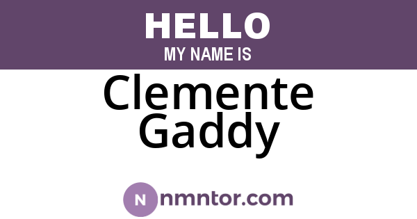 Clemente Gaddy
