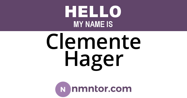 Clemente Hager