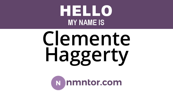 Clemente Haggerty