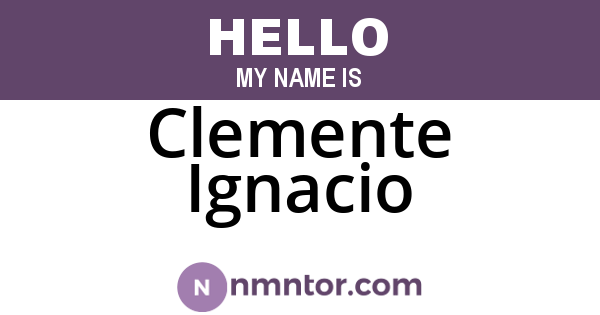 Clemente Ignacio
