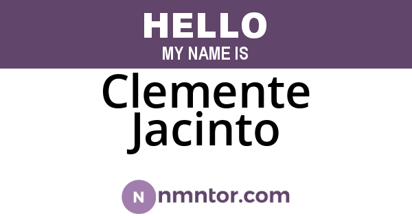 Clemente Jacinto