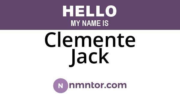 Clemente Jack