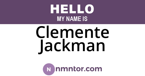 Clemente Jackman