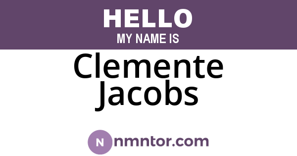 Clemente Jacobs