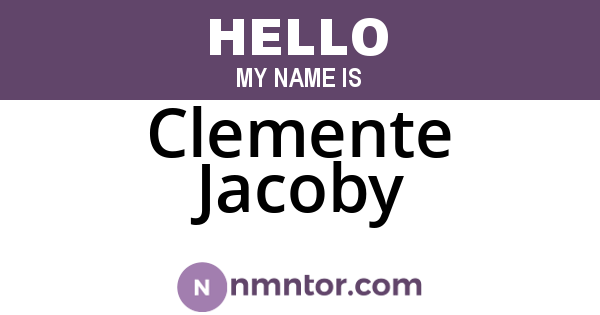 Clemente Jacoby