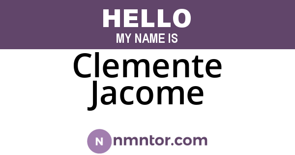 Clemente Jacome