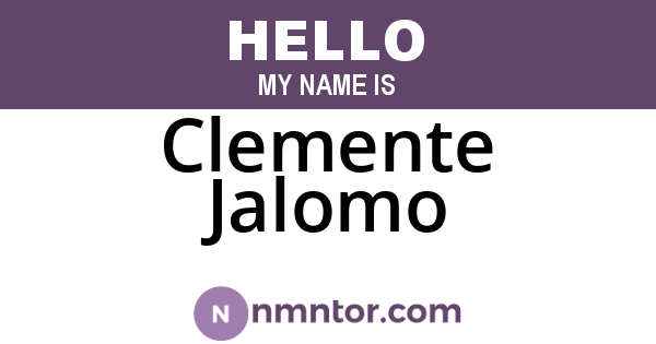 Clemente Jalomo