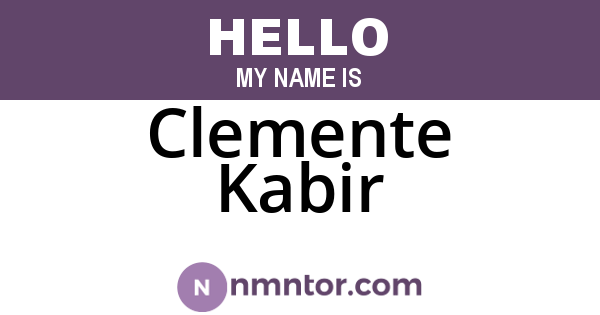 Clemente Kabir
