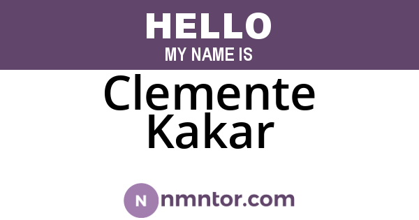 Clemente Kakar