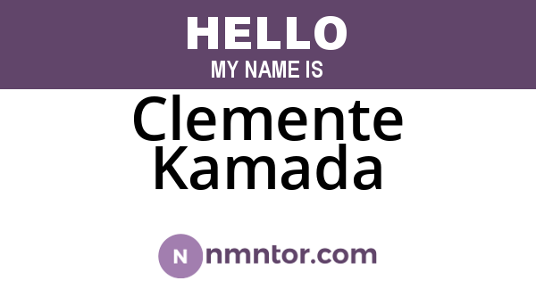 Clemente Kamada