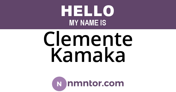 Clemente Kamaka