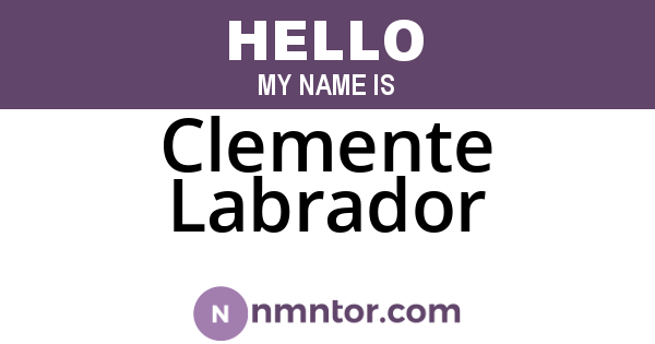 Clemente Labrador