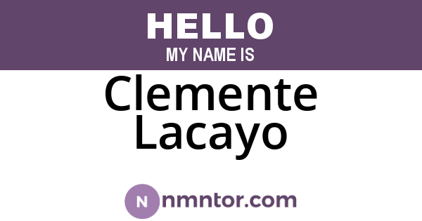 Clemente Lacayo