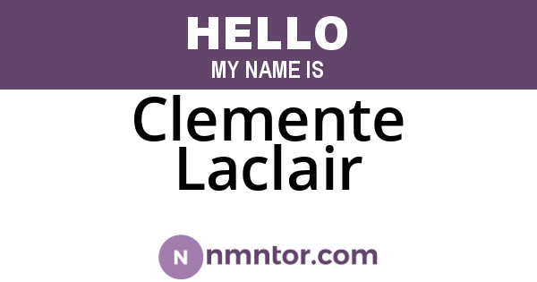 Clemente Laclair
