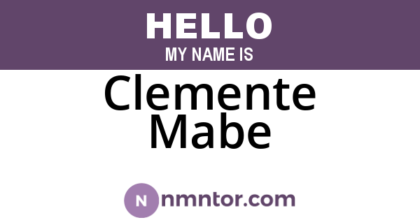 Clemente Mabe
