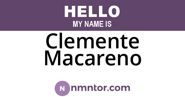 Clemente Macareno