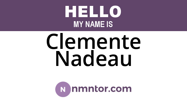 Clemente Nadeau