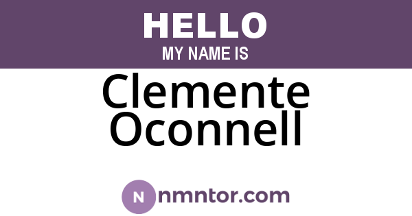 Clemente Oconnell