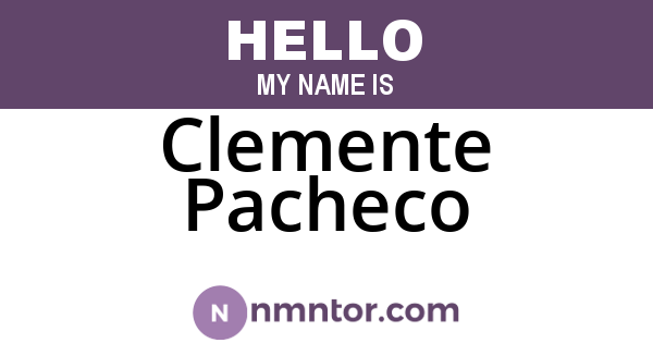 Clemente Pacheco