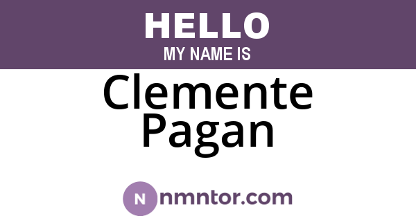 Clemente Pagan