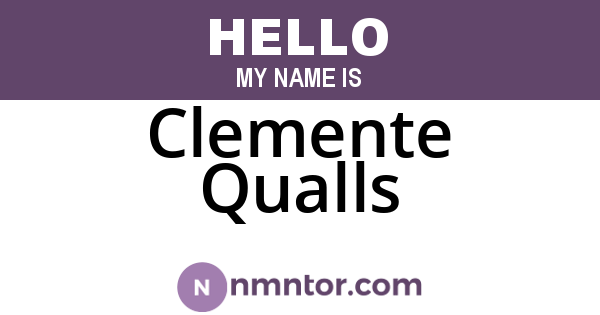 Clemente Qualls
