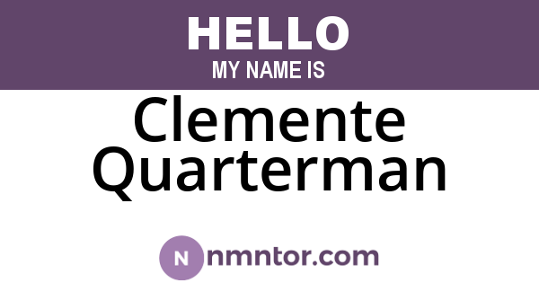 Clemente Quarterman