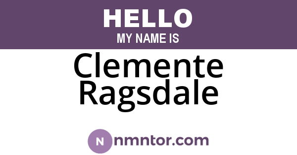 Clemente Ragsdale