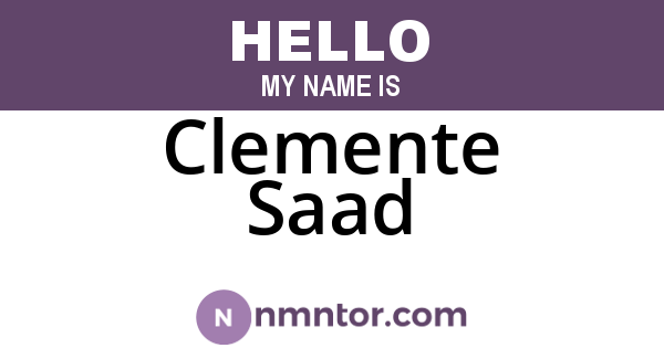 Clemente Saad