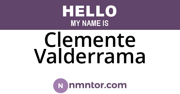Clemente Valderrama