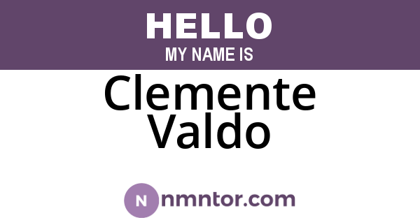 Clemente Valdo