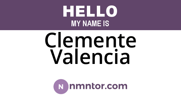 Clemente Valencia