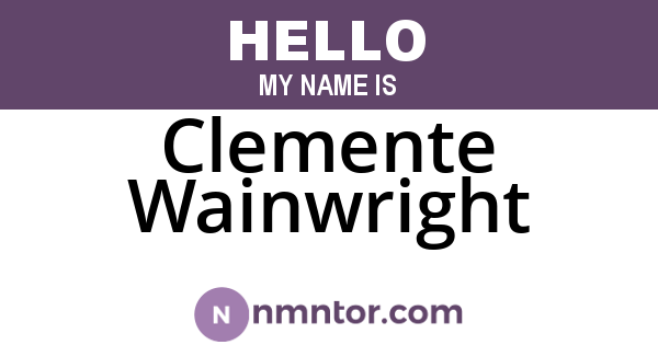 Clemente Wainwright