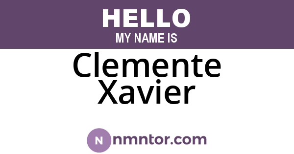 Clemente Xavier