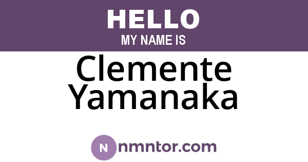 Clemente Yamanaka