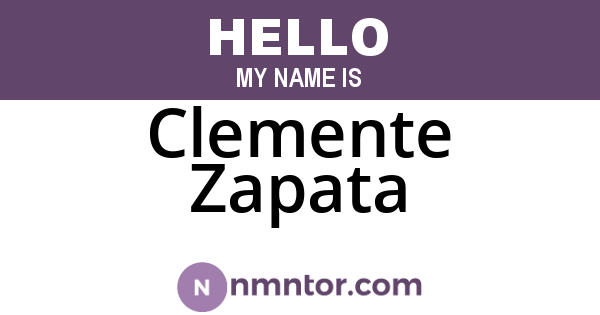 Clemente Zapata