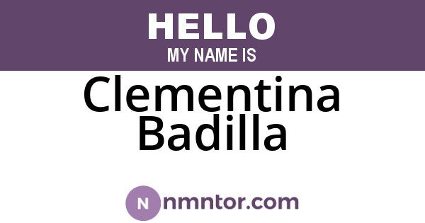Clementina Badilla