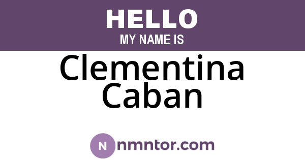Clementina Caban