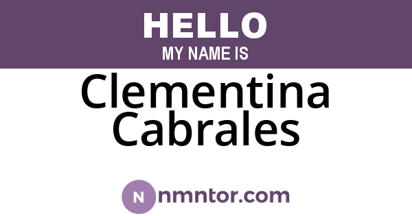 Clementina Cabrales
