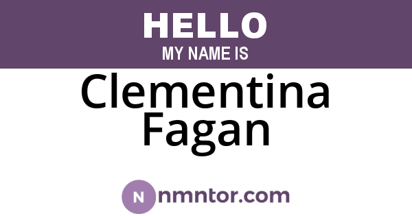 Clementina Fagan