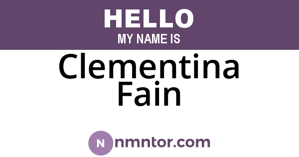 Clementina Fain