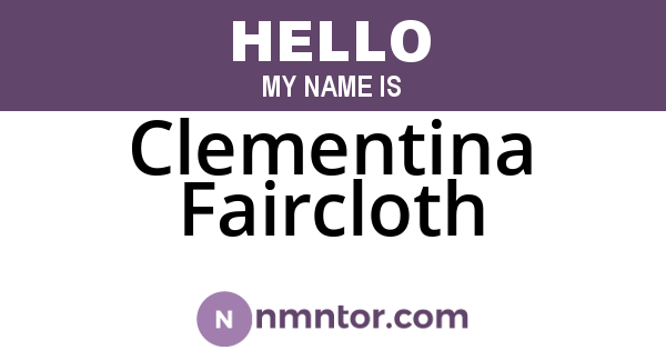Clementina Faircloth