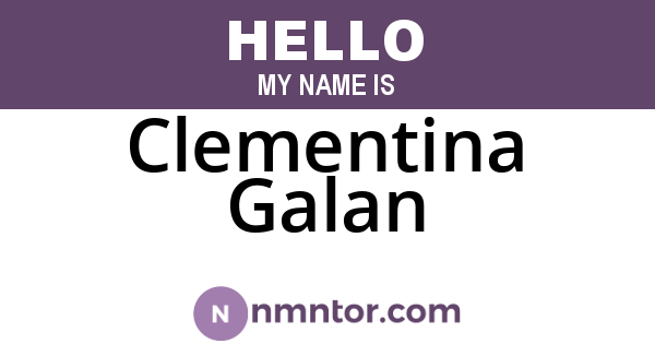 Clementina Galan