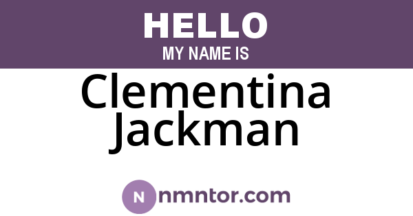 Clementina Jackman