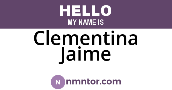 Clementina Jaime