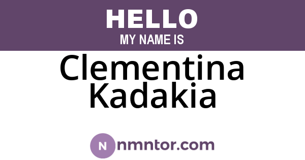 Clementina Kadakia