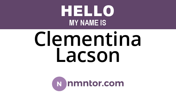 Clementina Lacson