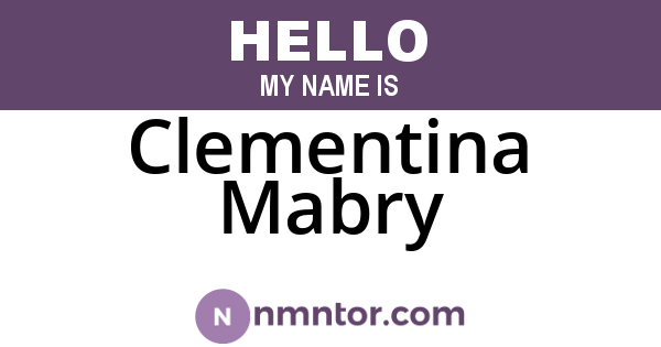 Clementina Mabry