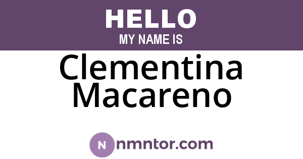 Clementina Macareno
