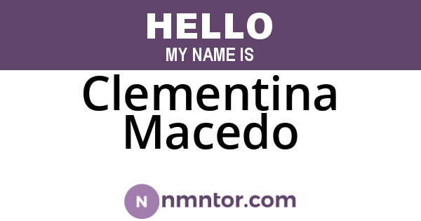 Clementina Macedo