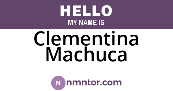 Clementina Machuca